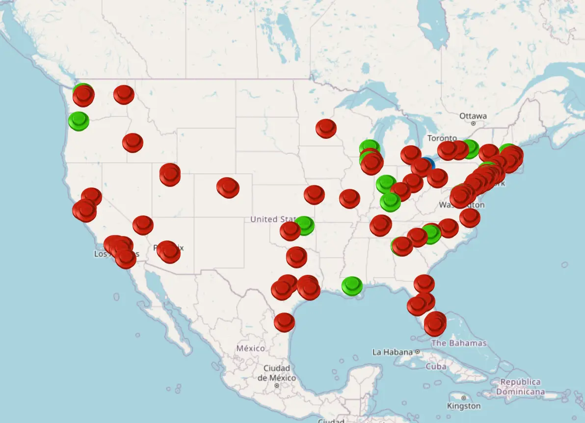 LEGO Millennium Falcon Availability Map